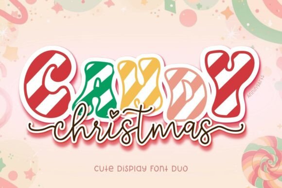Candy Christmas Duo: A Festive Typographic Addition