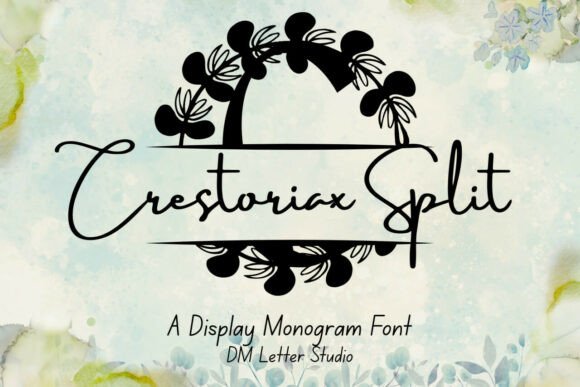Crestoriax Split Monogram Font for Editorial Design