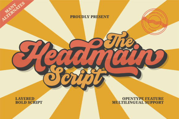 Headmain: A Bold Script Font for Dynamic Web Design