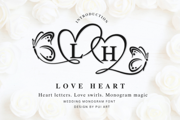 Love Heart Monogram: A Font for Elegant Craft Projects