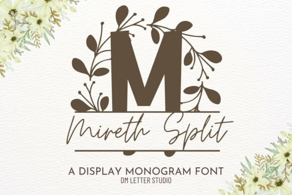 Mireth Split Monogram Font for Stunning Digital Design