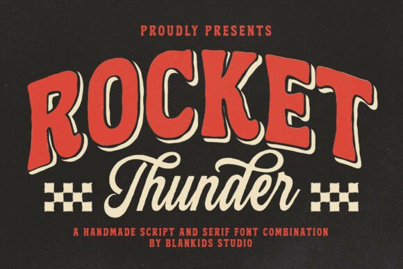 Rocket Thunder Font for Handmade Crafters and Product Creators