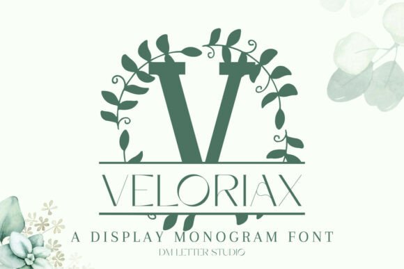 Veloriax Split Monogram: A Modern Font for Web Design