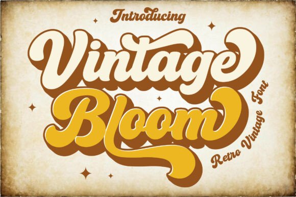 Vintage Bloom Font for Handmade Creators