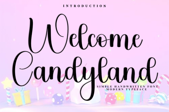 Welcome Candyland: A Festive Script Font for Digital Design